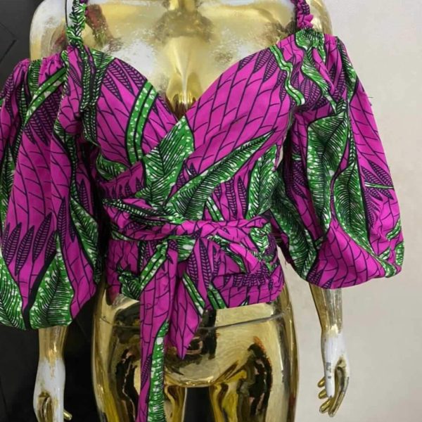 African pink blouse