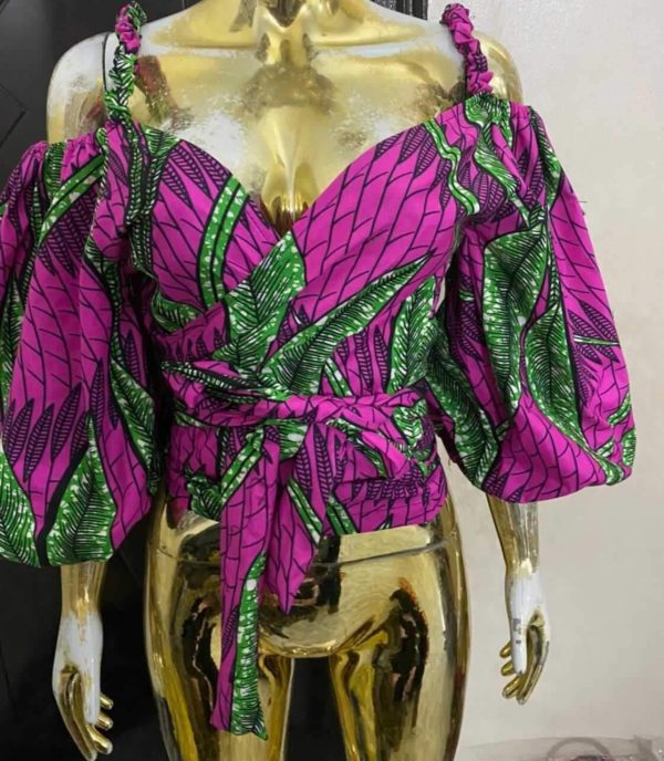 African pink blouse