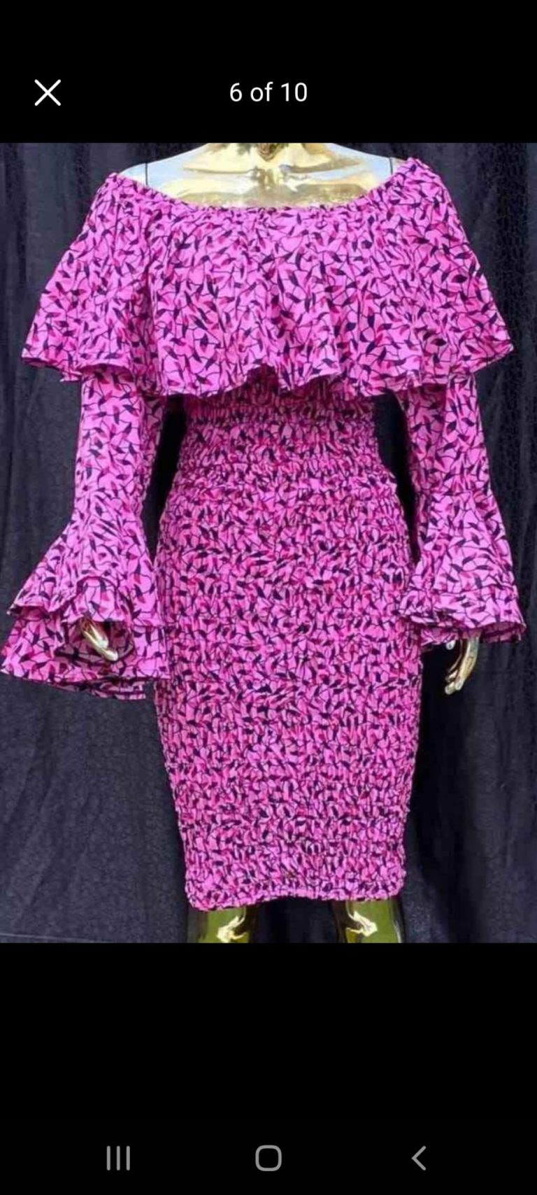 Teju African Off Shoulder Short Dress With Flare