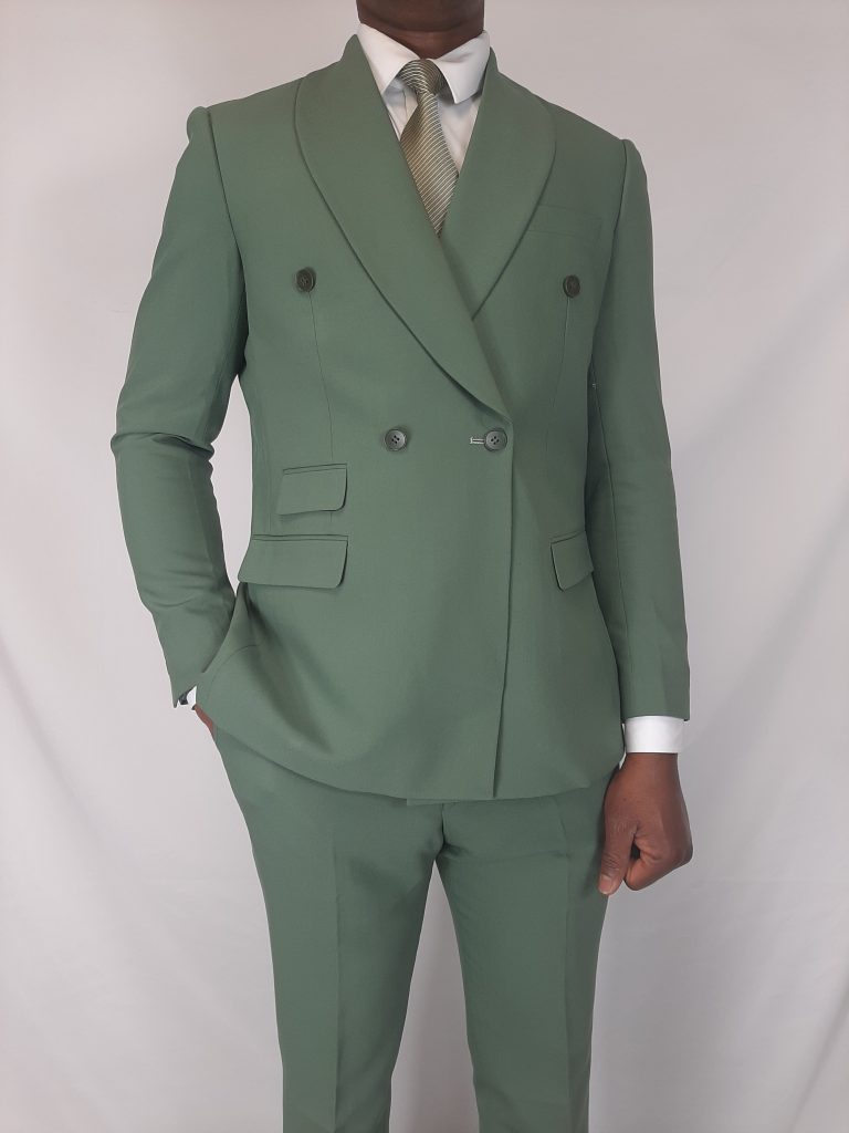 Green Double Breasted Suit