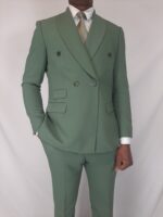 Green Double Breasted Suit