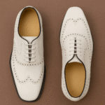 white wingtip men shoe