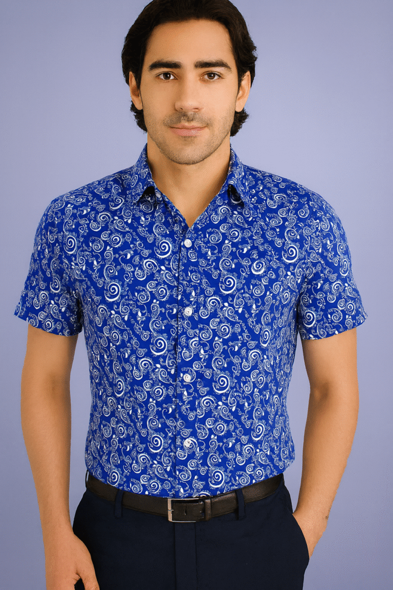 Royal Blue Paisley Short .....