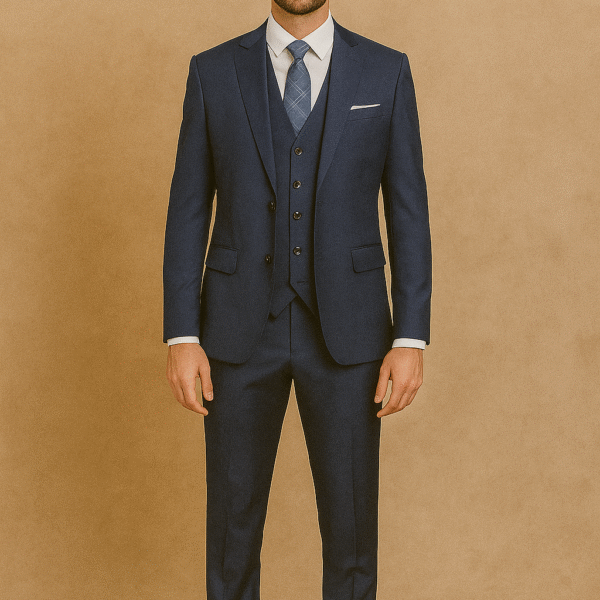 Ron 3-Piece Slim Fit Blue Suit
