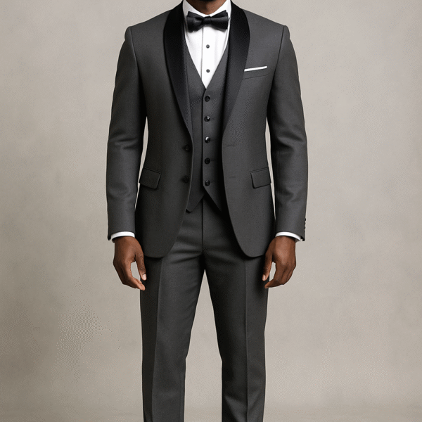 Ken 3-Piece Slim Fit Tuxedo Grey Suit