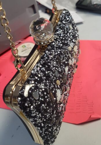 Aurora Crystal Embellished Evening Clutch photo review