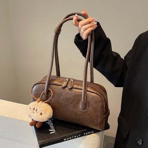 Large Capacity Pillow Bag With Underarm Texture For Commuting